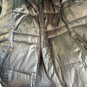 Tumi Metallic Gray Puffer Jacket